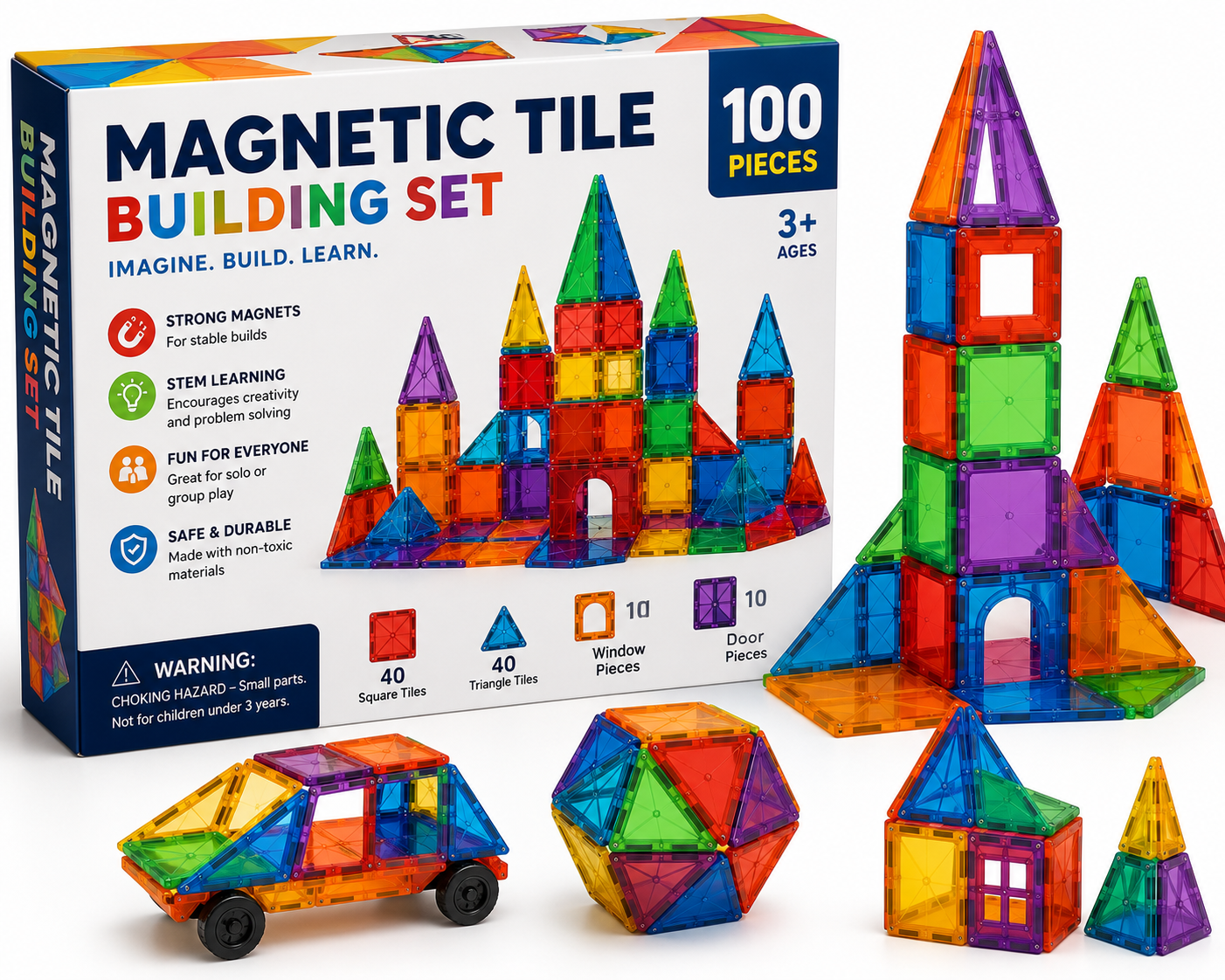 Magnetic Tile Building Set